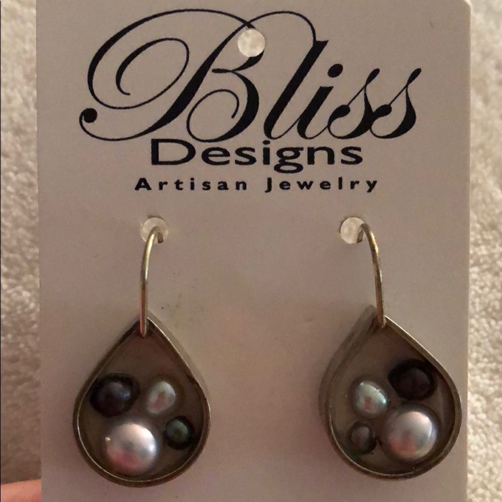 Argentium Droplet Earrings (multicolor)